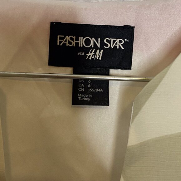 H&M X Fashion Star Abstract Print Sleeveless Shift Dress Size 6 - Picture 4 of 4